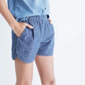 Pin Stripe High Wasted Shorts Madewell